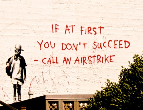 Banksy airstrike 